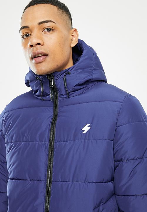 Superdry. - Hooded sports puffer - supermarine navy