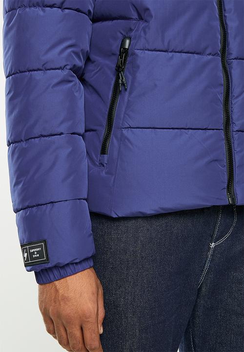 Superdry. - Hooded sports puffer - supermarine navy