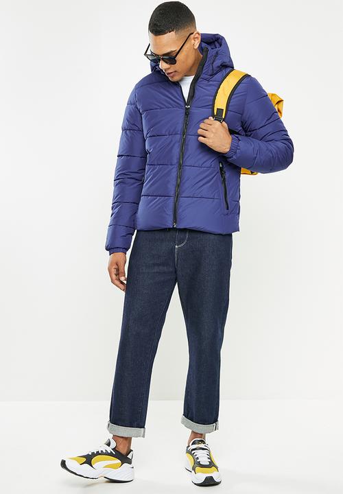 Superdry. - Hooded sports puffer - supermarine navy