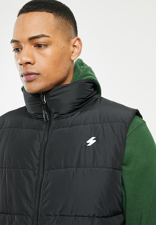 Superdry. - Sports puffer gilet - black
