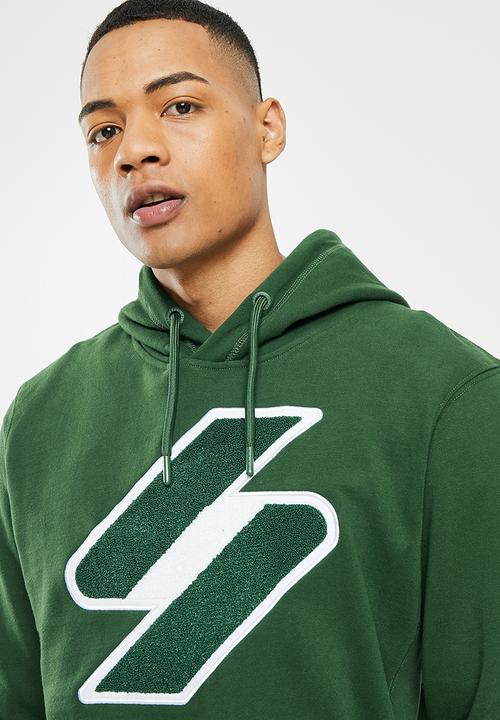 Superdry. - Superdry code logo che hood - dark green
