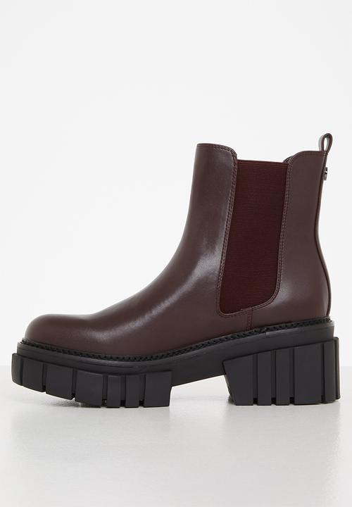 Steve Madden - Hailstorm leather chelsea boot - wine