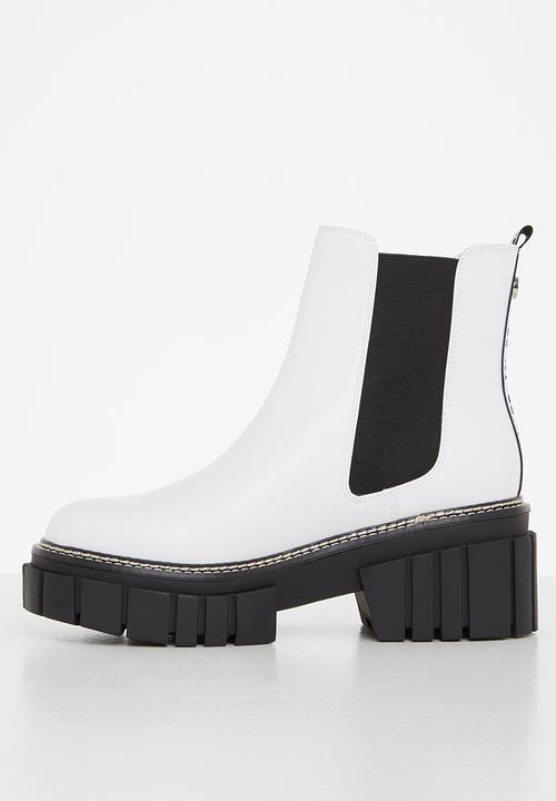 Steve Madden - Hailstorm leather chelsea boot - white