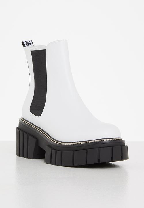 Steve Madden - Hailstorm leather chelsea boot - white