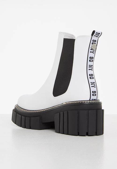 Steve Madden - Hailstorm leather chelsea boot - white