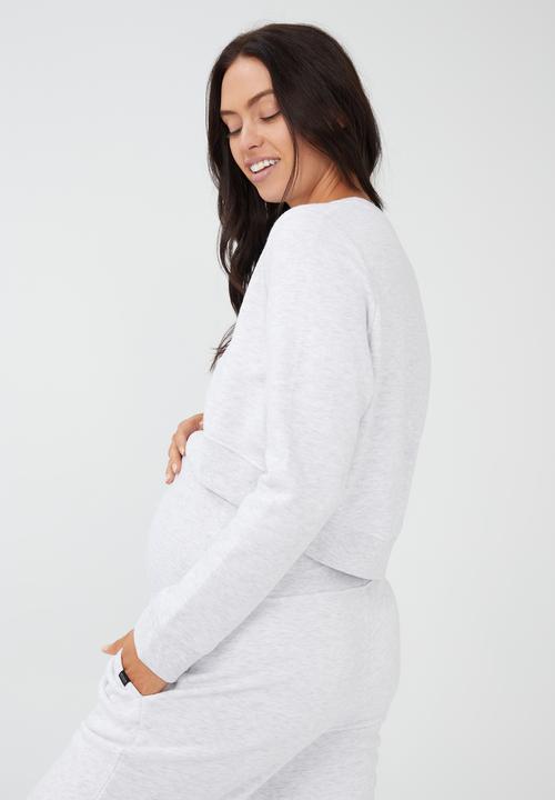 Cotton On - Maternity plush crew - cloudy grey marle