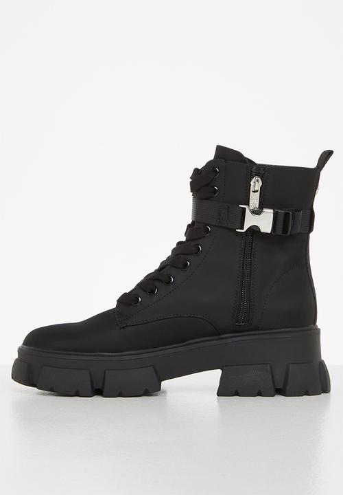 Steve Madden - Tanker-p lace up boot - black