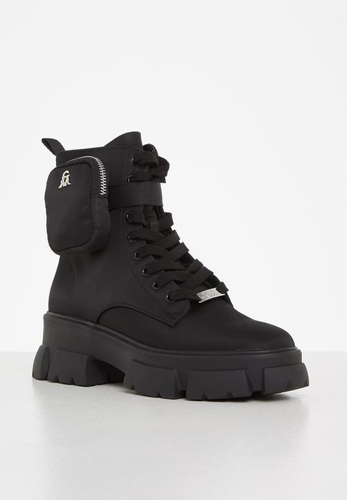 Steve Madden - Tanker-p lace up boot - black