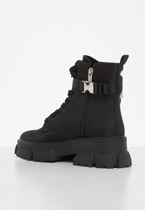 Steve Madden - Tanker-p lace up boot - black
