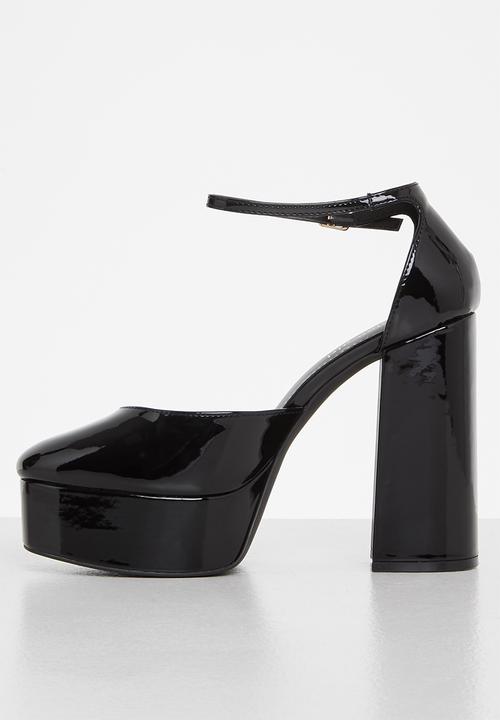 Madden Girl - Dion platform heel - black patent