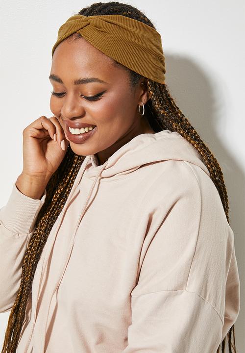 Superbalist - 2 pack headband set - cream & brown