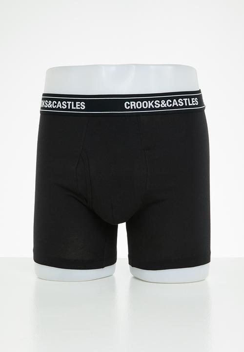 Crooks & Castle - 2-pack crooks boxers - black