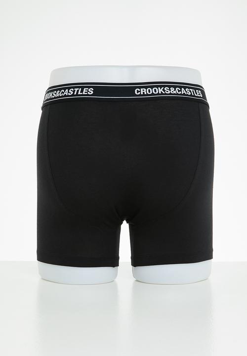 Crooks & Castle - 2-pack crooks boxers - black