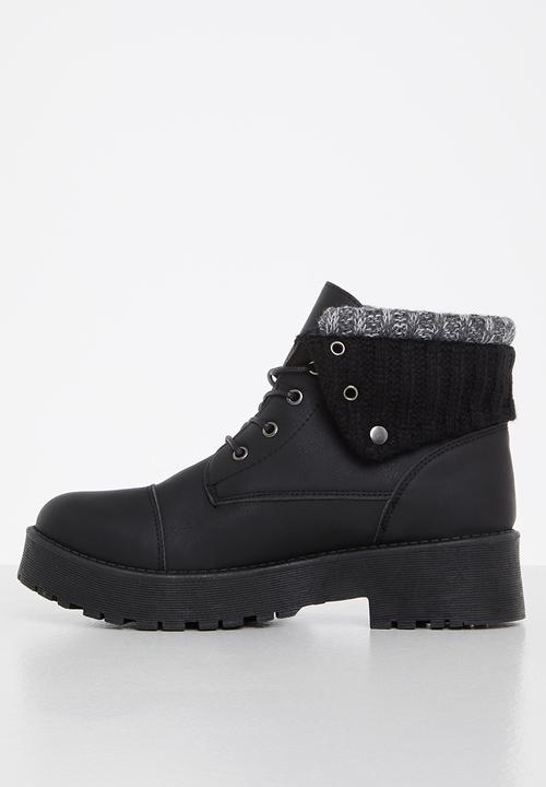 Seduction - Lined hiking boot - black