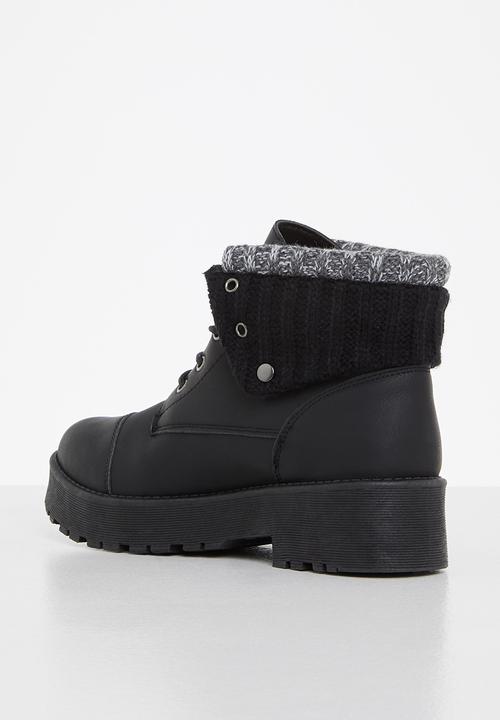 Seduction - Lined hiking boot - black