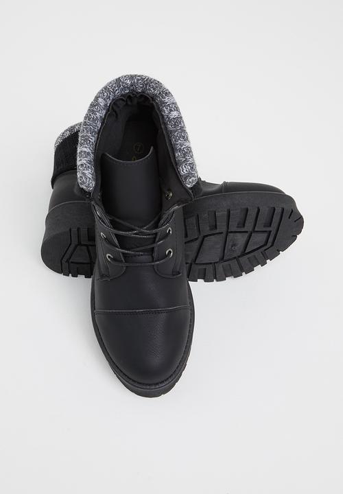 Seduction - Lined hiking boot - black