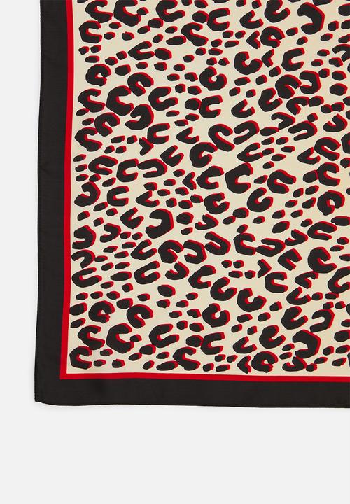 Superbalist - Animal print neckerchief - red/black