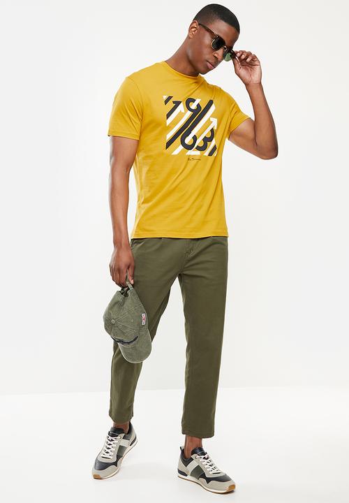 Ben Sherman - Retro sport tee - mustard