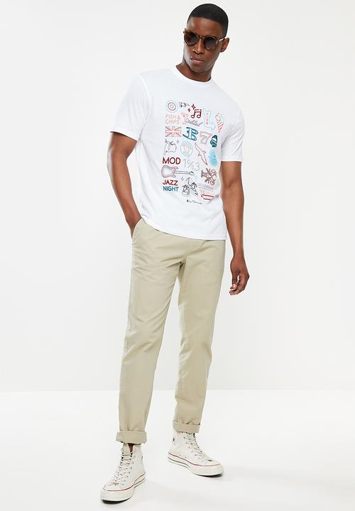 Ben Sherman - A night in brighton tee - white