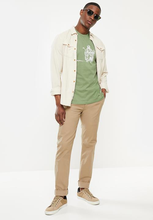 Ben Sherman - Linear cruise tee - pale khaki