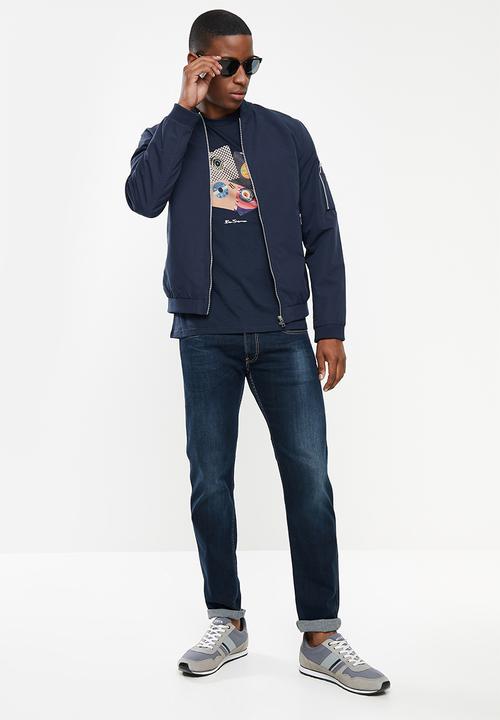 Ben Sherman - 45 Records tee - navy