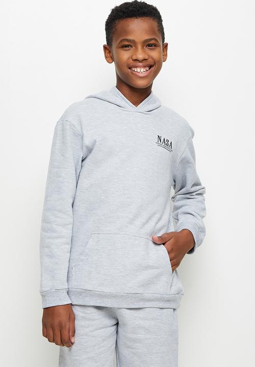 Superbalist - NASA hoodie & short set - grey melange