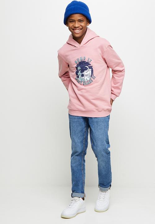 Rebel Republic - Boys graphic hooded sweatshirt - dusty pink