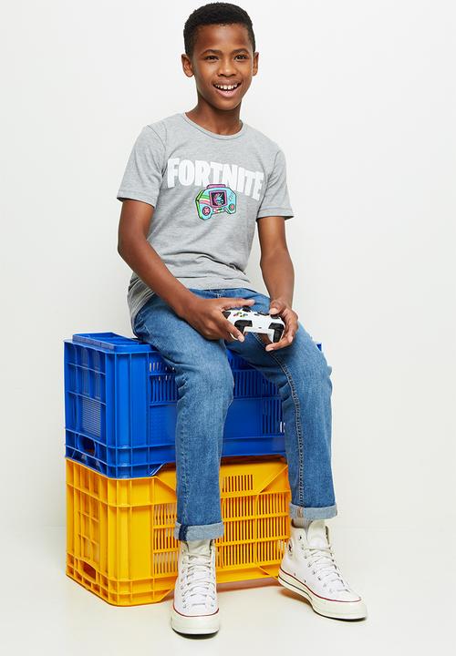 Rebel Republic - Fortnite arcade T-shirt - grey melange