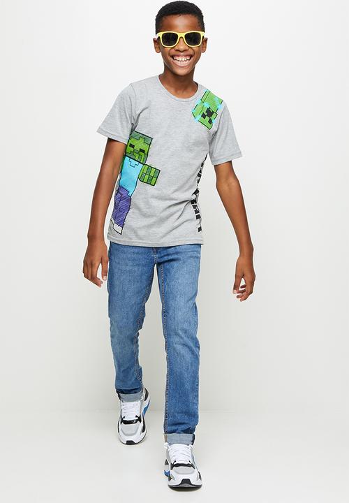 Rebel Republic - Minecraft scribbler tee - grey melange