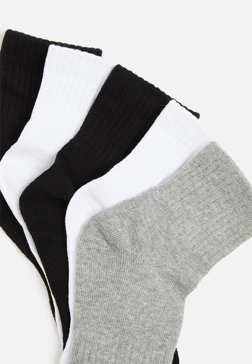 Brave Soul - Track 5 pack ankle socks - multi 