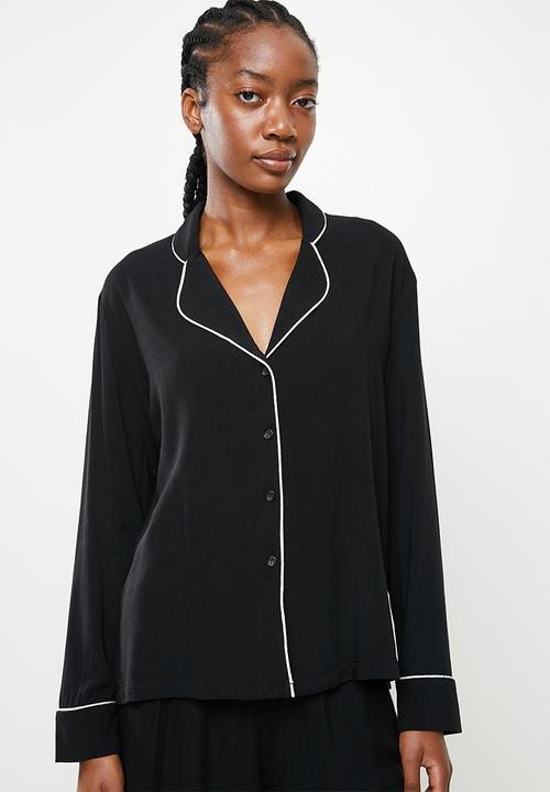 Superbalist - Sleep shirt & pants set - black