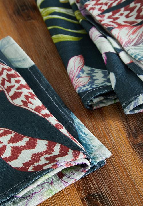 Sixth Floor - Floral botanical napkin set of 4-moody
