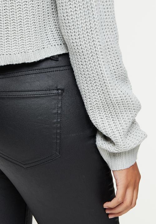 Missguided - Petite recycled batwing crop jumper - grey