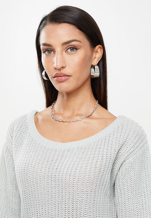 Missguided - Petite recycled ayvan jumper dress - light grey