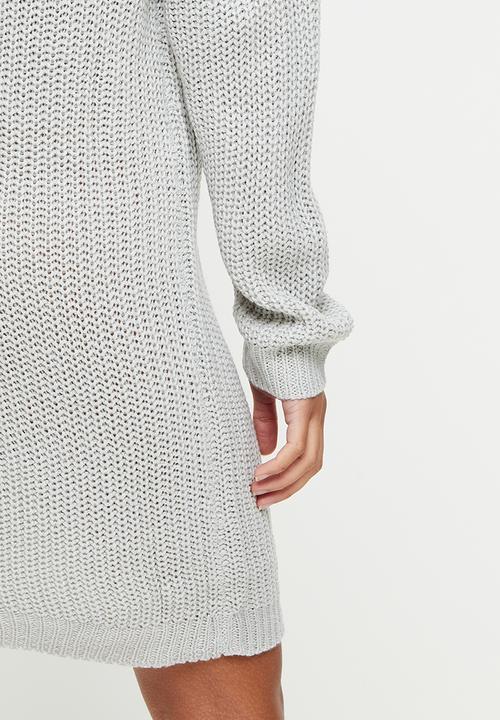 Missguided - Petite recycled ayvan jumper dress - light grey