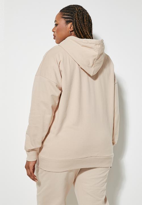 Superbalist - Longline hoodie - stone
