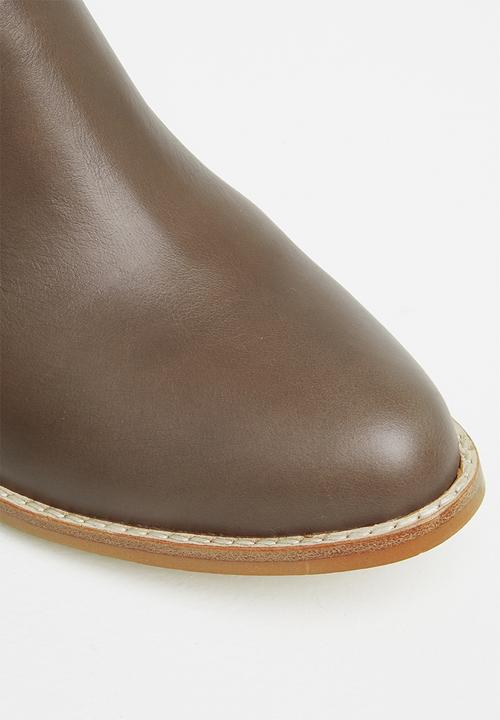 Julz - Amelia  leather ankle boot - choc