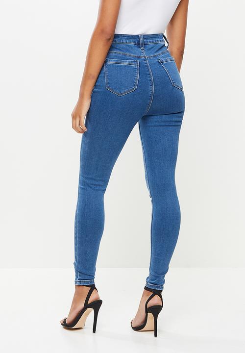 Missguided - Petite recycled vice skinny jeans - blue