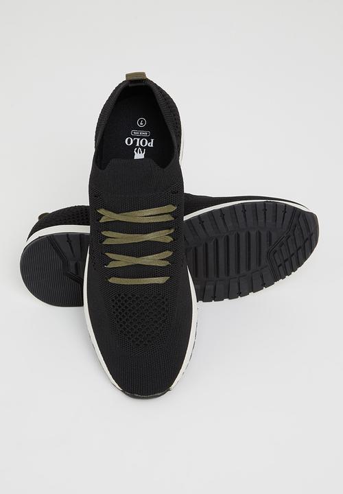 POLO - Classic knitted runner - black