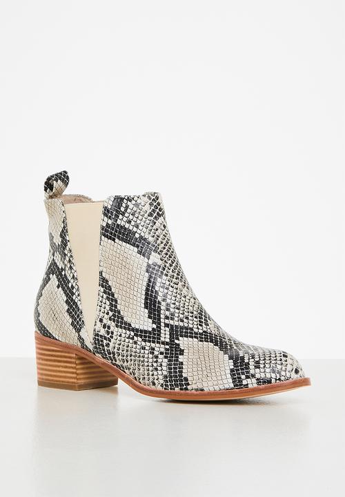 Julz - Kinsley leather chelsea boot -black & grey