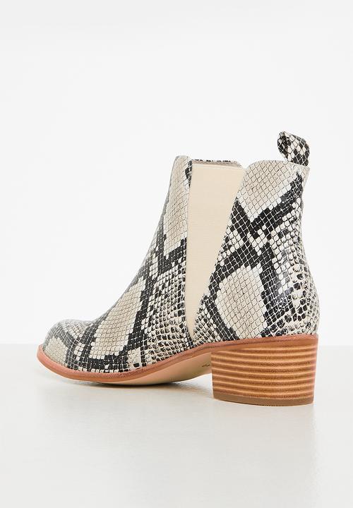 Julz - Kinsley leather chelsea boot -black & grey