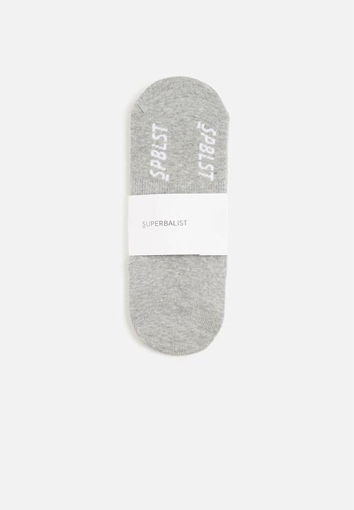 Superbalist - 2 Pack branded secret socks - grey