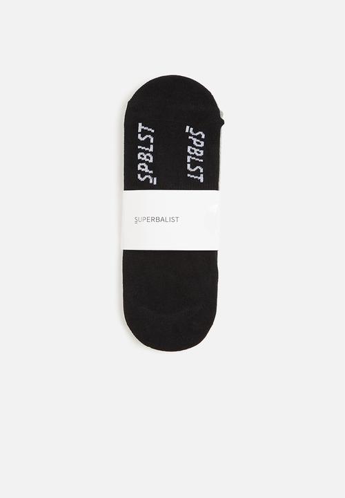 Superbalist - 2 Pack branded secret socks - black & grey