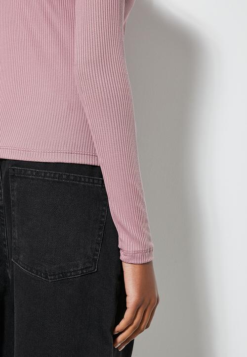 Superbalist - 2-Pack fine rib crew neck tops - black & mink