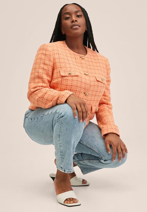 MANGO - Jeans mom - open blue