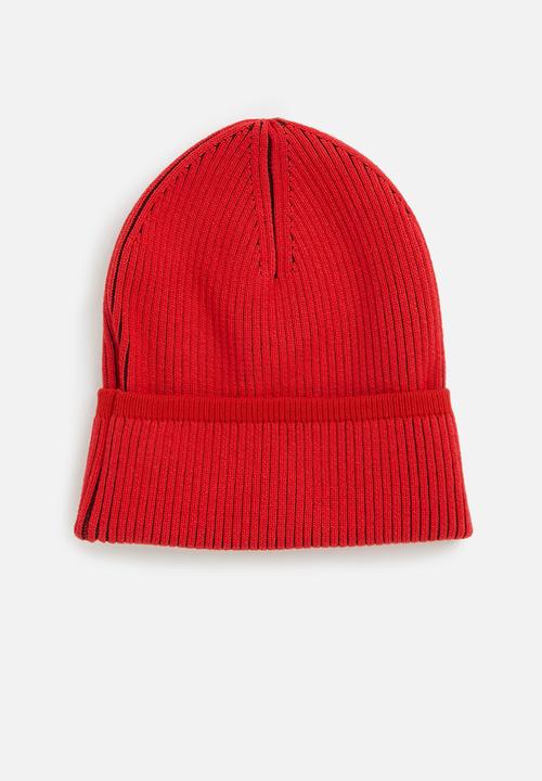 POLO - Kids rib beanie - red