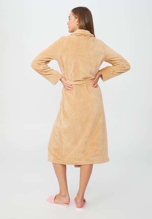 Cotton On - The hotel luxe robe - clay