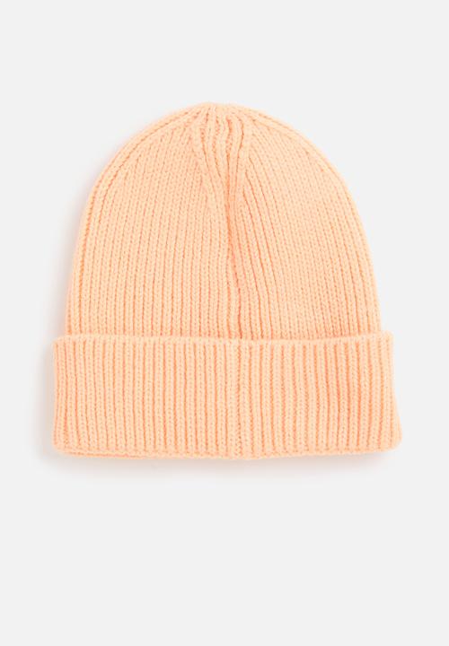 The North Face - Tnf logo box cuffed beanie - apricot ice