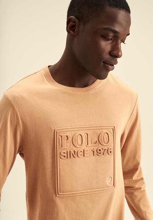 POLO - Men embossed ls tee - camel
