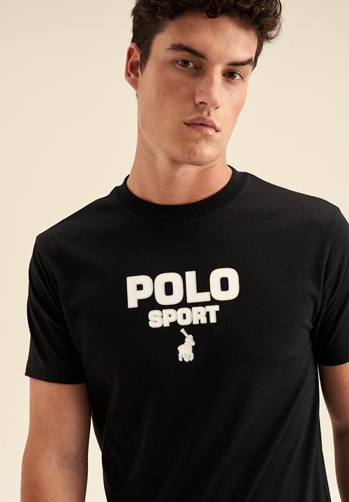POLO - Men sport logo short sleeve tee - black